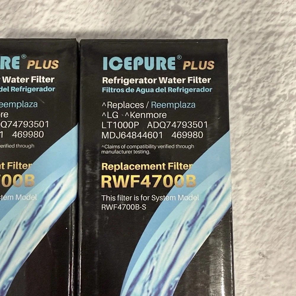 IcePure Plus RWF4700B Refrigerator Water Filters Set of 2 New In Box‎